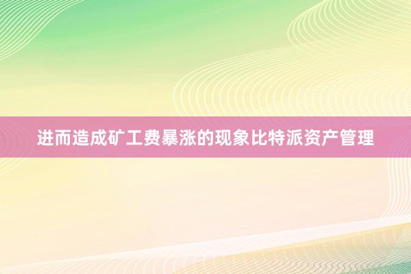 进而造成矿工费暴涨的现象比特派资产管理