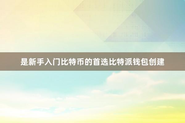 是新手入门比特币的首选比特派钱包创建