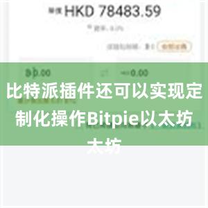 比特派插件还可以实现定制化操作Bitpie以太坊